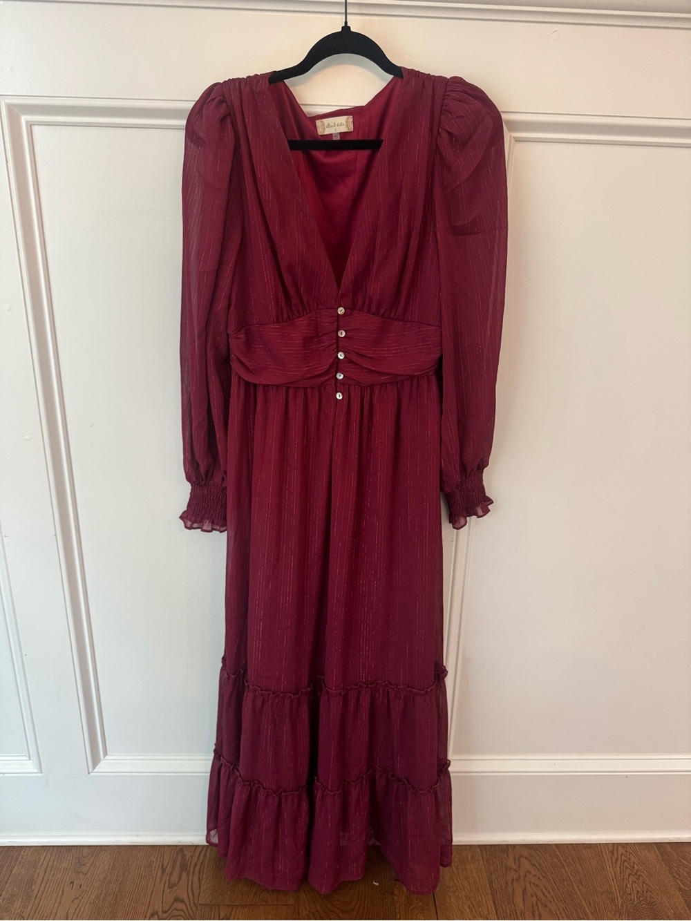 Altar’d State Women’s Burgundy Maxi Dress